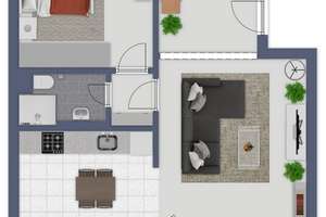 Provisionsfrei! Leerstehende 2-Zimmer-Wohnung mit Blick ins Grüne  und  TG-Stellplatz – Die vollständige Adresse der Immobilie erhältst du vom Anbieter., 50858 Weiden, Köln – Vorschaubild 17