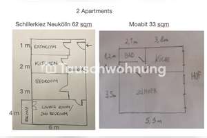 Tauschwohnung: 2 günstige Whg (1Zi Moabit + 2Zi Schillerkiez NK) gg XB, SB