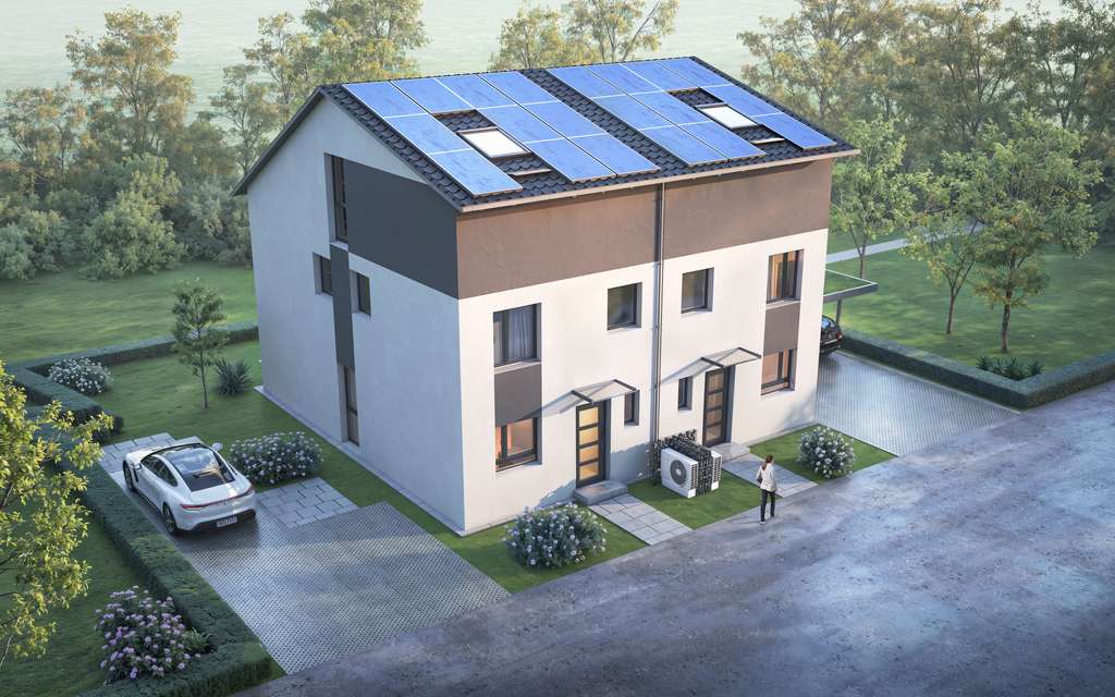 Neubau -Doppelhaushälfte inkl. Grundstück im Neubaugebiet in 76470 Ötigheim