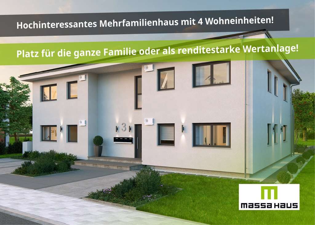 Immobilie in Mücke - 🏗️🏡 Neubau Mehrparteienhaus mit 4 WE 🚧 Platz für die ganze Familie oder Anlageobjekt! - Bild 0