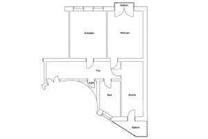 Johannstadt: Lift + 2 kleine Balkone + EBK – Pfotenhauerstraße 70, 1307 Johannstadt-Nord, Dresden – Vorschaubild 2