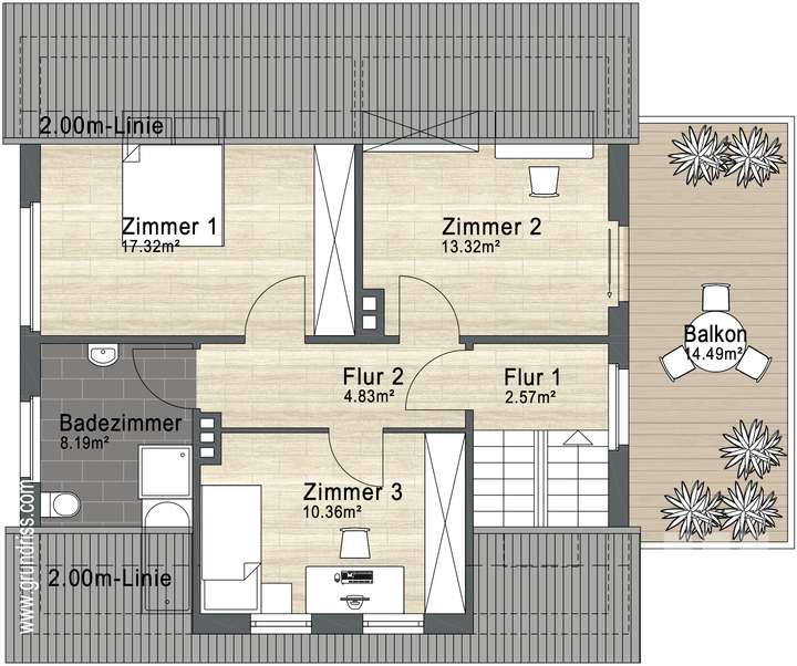 Grundriss Obergeschoss
