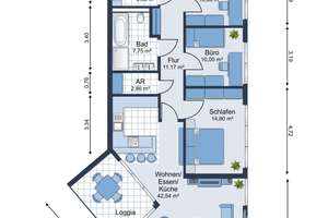 Moderne 4-Zimmer-Wohnung im KfW40-QnG-Standard mit Loggia in Osnabrück-Eversburg – Die vollständige Adresse der Immobilie erhältst du vom Anbieter., 49090 Eversburg, Osnabrück – Vorschaubild 20
