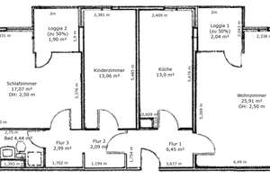 Freie großzügige 3-Zimmer-Wohnung mit 2 Westloggien und Fahrstuhl nur 300 Meter vom Kudamm! – Dahlmannstr. 29, 10629 Charlottenburg, Berlin – Vorschaubild 11