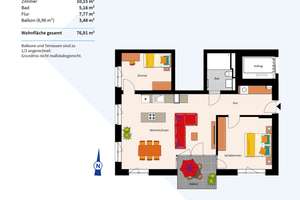 3-Zimmer-Neubauwohnung, barrierefrei – Die vollständige Adresse der Immobilie erhältst du vom Anbieter., 69126 Rohrbach, Heidelberg – Vorschaubild 3