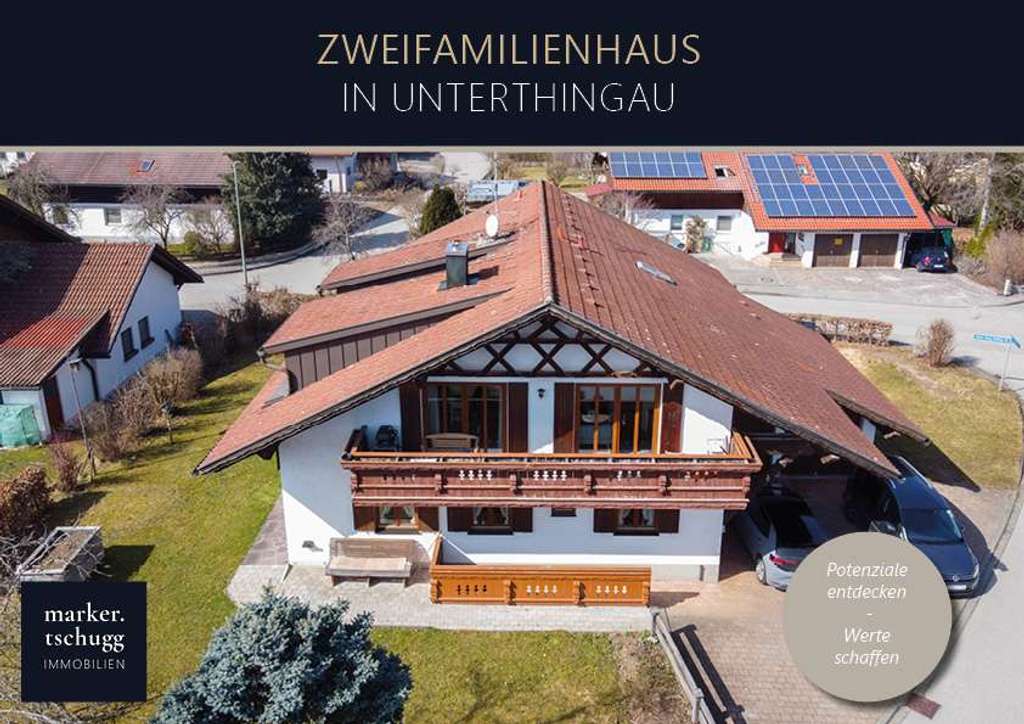 Immobilie in Unterthingau - Großzügiges Zweifamilienhaus mit wunderschönem Garten, Balkon und Doppelgarage in Unterthingau - Bild 0