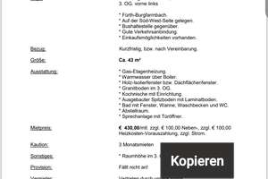 1-Zimmer-Wohnung in Fürth Burgfarnbach  – Würzburgerstraße 479, 90765 Ronhof, Kronach, Fürth – Vorschaubild 4