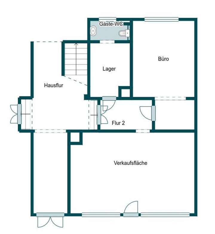 Grundriss Skizze Gewerbe