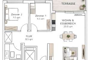 Komplett renovierte 3-Zimmer-Wohnung mit Balkon in Oberschleißheim – Am Michaelianger 2f, 85764 Oberschleißheim – Vorschaubild 15