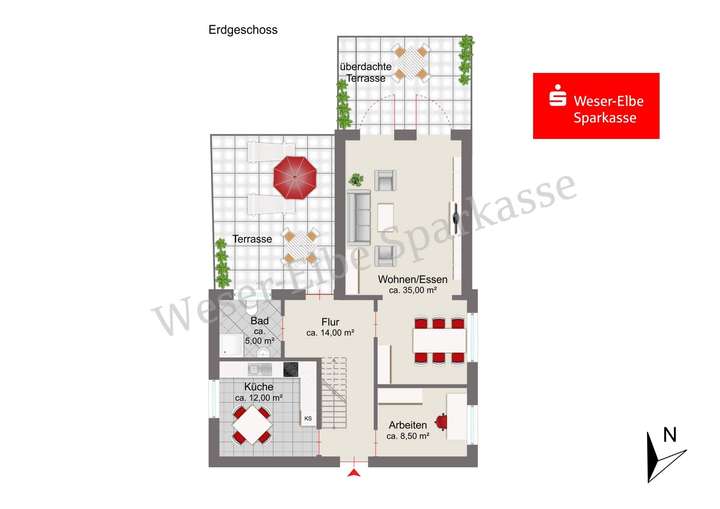 Grundriss vom Erdgeschoss