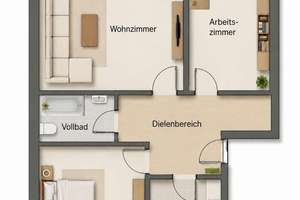 Grünes Hoisbüttel: moderne 3-Zimmer-Wohnung mit Balkon, Vollbad, Einbauküche und Kellerabteil – Hamburger Straße 111b, 22949 Ammersbek – Vorschaubild 8