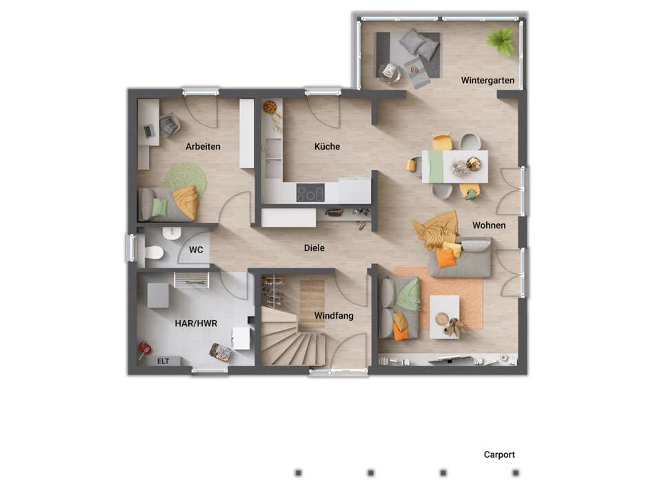 Grundrissbeispiel Erdgeschoss