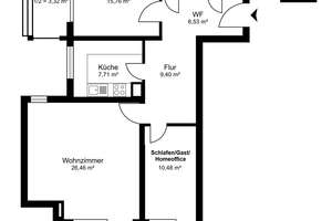 verfügbar ab 01.08.2026  - schöne 3 Zimmer Wohnung mit 2 Balkonen und  Alpenblick  I EBK I TG I – Die vollständige Adresse der Immobilie erhältst du vom Anbieter., 81925 Parkstadt, München – Vorschaubild 23