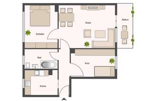 Wohnen im Grünen: 3-Zimmer-Wohnung mit Balkon – Die vollständige Adresse der Immobilie erhältst du vom Anbieter., 4179 Leutzsch, Leipzig – Vorschaubild 18