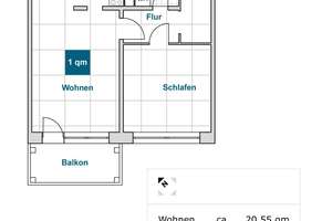 Schöner Wohnen: individuelle 2-Zimmer-Wohnung