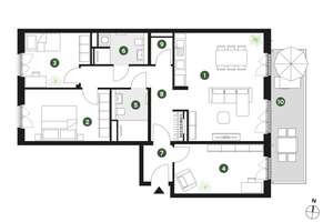 Geräumige 4-Zimmer-Wohnung mit offenem Wohnkonzept & großem Balkon – Walter-Eucken-Straße / Ecke Hohenzollernallee 0, 40235 Flingern Nord, Düsseldorf – Vorschaubild 10