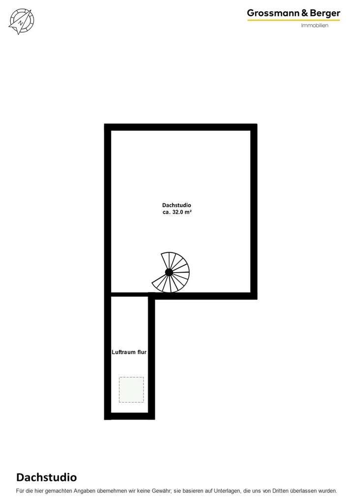Grundriss Dachstudio