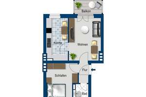 Kleine Wohnung mit Einbauküche! – 39114 Cracau, Magdeburg – Vorschaubild 2
