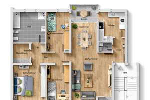 Helle 4-Zimmer-Eigentumswohnung mit Südost-Loggia in gepflegter Wohnanlage – Die vollständige Adresse der Immobilie erhältst du vom Anbieter., 53119 Tannenbusch, Bonn – Vorschaubild 3