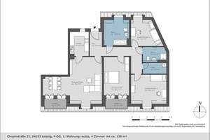 Exklusiver Erstbezug im Grafischen Viertel – moderne 4-Raum-Wohnung mit Neubaukomfort – Chopinstraße 21, 4103 Zentrum-Ost, Leipzig – Vorschaubild 11