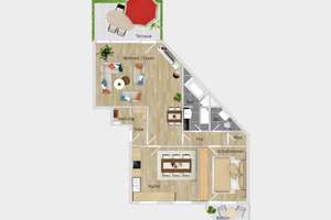 Großzügiges Wohnerlebnis: Design-Küche, Echtholzparkett & zwei Balkone – Moerser Str. 20, 47798 Cracau, Krefeld – Vorschaubild 22