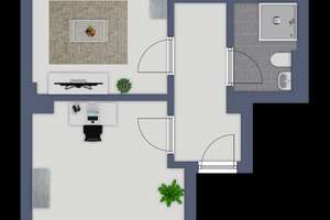 Gemütliche 2-Zimmer-Wohnung mit Balkon im EG