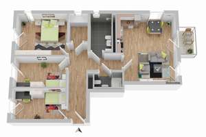 WBS Typ B benötigt! - Schöne 4-Zimmer Wohnung mit offenem Wohn- und Essbereich im Neubau Brantheke