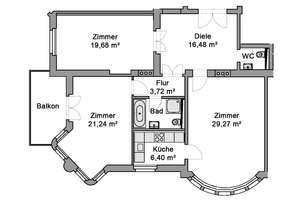 Große 3-Zimmer-Wohnung mit Balkon! – Die vollständige Adresse der Immobilie erhältst du vom Anbieter., 1069 Südvorstadt-West, Dresden – Vorschaubild 7