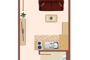 Helles möbliertes 1-Zimmer-Apartment direkt am S/U Bahnhof Lichtenberg – Wönnichstraße 3, 10317 Rummelsburg, Berlin – Vorschaubild 6