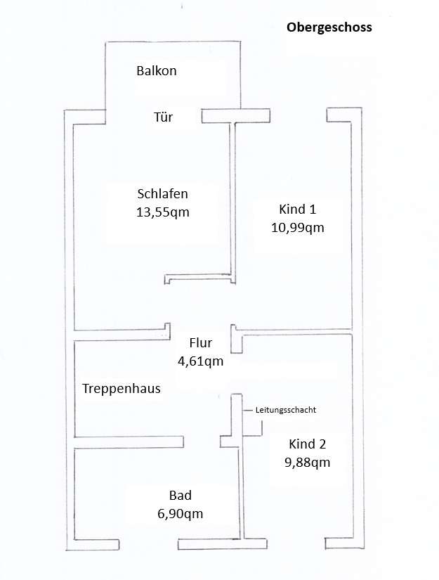 Grundriss Obergeschoss