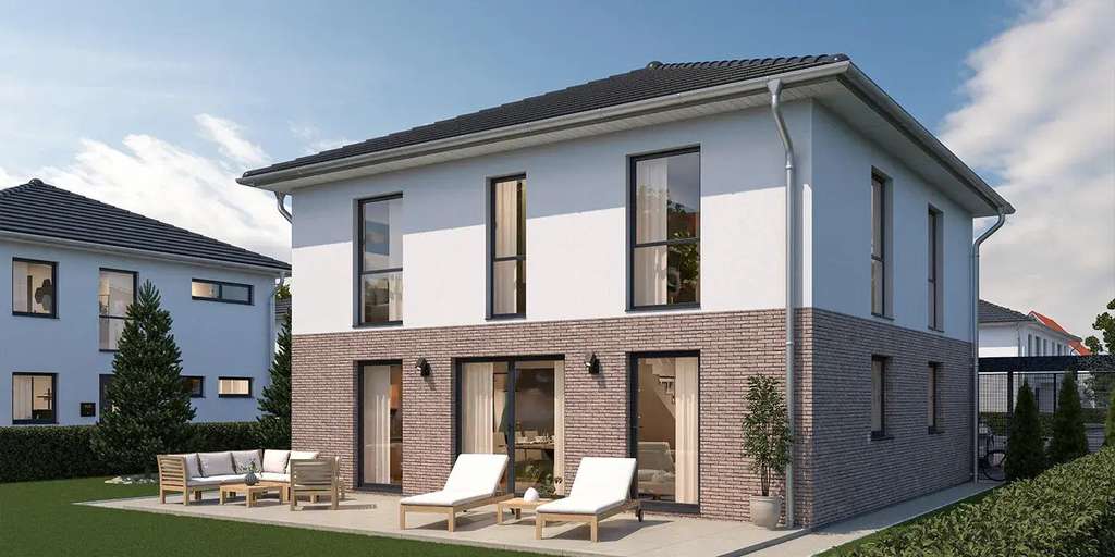 Immobilie in Unlingen - Keine Dachschrägen, viel Stil: Stadtvilla mit Walmdach. - Bild 1