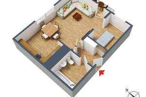 Schöne 2-Zimmer Wohnung mit Weitblick und Balkon  – Ostertagstraße 41, 71229 Leonberg – Vorschaubild 2