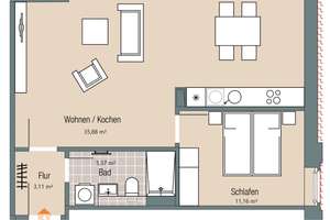 //Modern Wohnen in eh. Fabrikgebäude * 2 Zimmer * EBK * Aufzug// – Theodor-Neubauer-Straße 60, 4318 Anger-Crottendorf, Leipzig – Vorschaubild 7