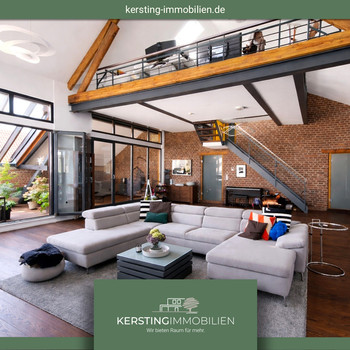 Exklusives Design-Loft mit Hauscharakter in denkmalgeschützter Hofanlage am Rhein!
