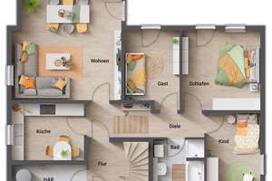 Ein tolles Zuhause für zwei Familien – einfach zweimalig – Die vollständige Adresse der Immobilie erhältst du vom Anbieter., 76359 Marxzell – Vorschaubild 5