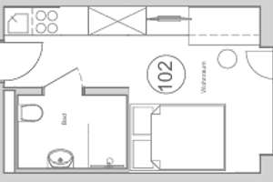 Ruhiges 1-Zimmer-Apartment mit Fußbodenheizung in Stuttgart-Seerosenstraße – Seerosenstraße 1, 70563 Vaihingen-Mitte, Stuttgart – Vorschaubild 5