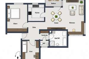 3- Zimmer Wohnung in Nußloch zu vermieten * Nachtspeicheröfen * – Hauptstraße 146, 69226 Nußloch – Vorschaubild 7