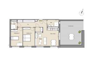 Penthousewohnung mit 40 m² Dachterrasse und Domblick, 2 Bäder, Abstellraum und offener Wohnküche