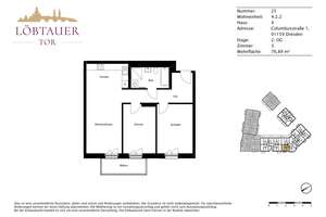 Perfekt für kleine Familien: Praktische 3-Zimmer-Wohnung mit Balkon – Columbusstraße 1, 1159 Löbtau-Nord, Dresden – Vorschaubild 11