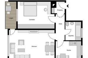 Hochwertig renovierte 2-Zimmer-LUXUS-Wohnung mit Balkon, Schwimmbad und Sauna – Prinz-Regent-Straße 79b, 44795 Weitmar-Mark, Bochum – Vorschaubild 6
