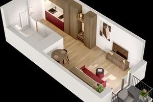 Möblierte Studio Wohnungen mit Gemeinschaftsflächen: Padelplatz, Fitness, Dachterrasse & mehr – Buschkrugallee 64, 12359 Britz, Berlin – Vorschaubild 19