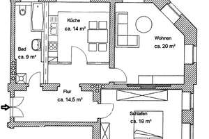 Schicke 2-Zimmer-Wohnung mit großer Küche und feiner Ausstattung in der Dresdner Neustadt – Schönbrunnstraße 8, 1097 Äußere Neustadt, Dresden – Vorschaubild 2