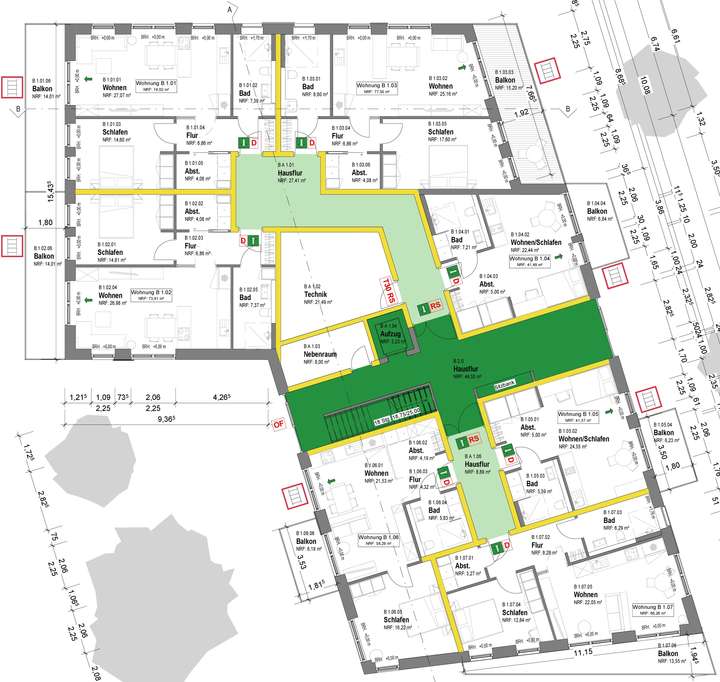 Obergeschoss - 7 WHG´