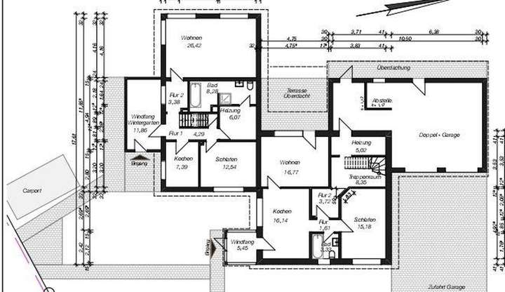 Hausgrundriss EG( s. Haus li.)