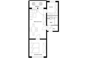 Gemütliche 2-Raumwohnung mit Balkon in der Ostvorstadt – 8527 Ostvorstadt, Plauen – Vorschaubild 2