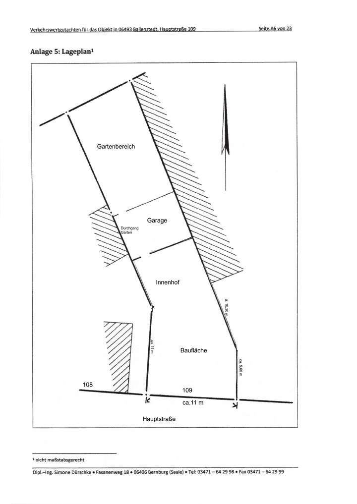 Lageplan nach Abriss WH