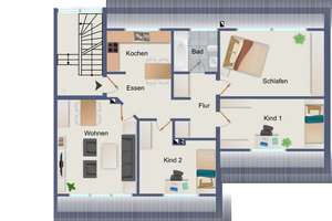 Familienfreundliche 4-Zimmer-Dachgeschosswohnung in Dibbesdorf – Vor dem Dorfe 7a, 38108 Volkmarode, Braunschweig – Vorschaubild 6