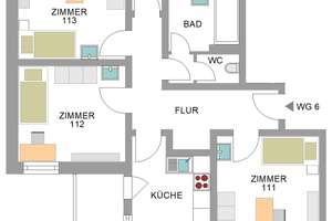 WG ZImmer in 4er Wohngemeinschaft für Studentin, Schülerin oder Auszubildende Roggenkamp 022 – Die vollständige Adresse der Immobilie erhältst du vom Anbieter., 33605 Stieghorst, Bielefeld – Vorschaubild 2