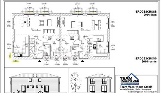 Bild von Mit Sicherheit gut gebaut! .... Das ist TEAM-Massivhaus. Neubau Stadtvilla-Doppelhaushälfte/KfW-40