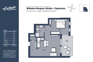 2-Zimmer-Neubauwohnung – Die vollständige Adresse der Immobilie erhältst du vom Anbieter., 33100 Kernstadt, Paderborn – Vorschaubild 6